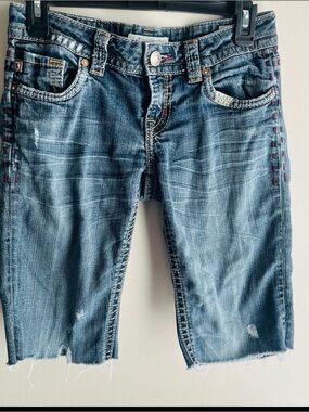 MEK Cut Off Jean Shorts Size 26 Zanzibar